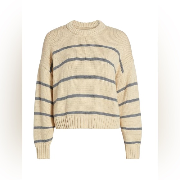 Jenni Kayne Chloe Striped Cotton Crewneck Sweater